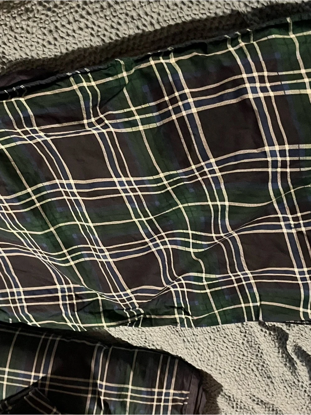 Nautica ~ Duvet ~Navy Green Plaid Duvet Cover Set~ Quality~ 💯 % Cotton